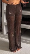 Women's Round Neck T-shirt + Hollow Beaded Trousers Casual Suit
