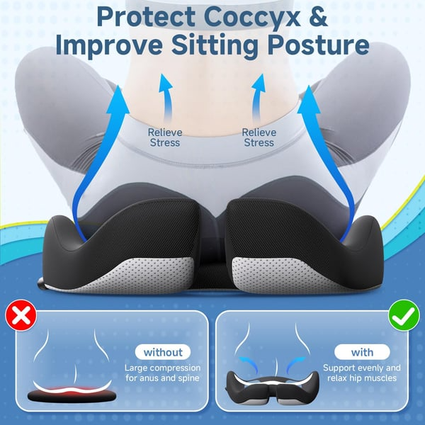 🔥LAST DAY 50％ OFF🎁Ergonomic Memory Foam Seat Cushion
