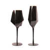 Black and Gold Wine Glasses