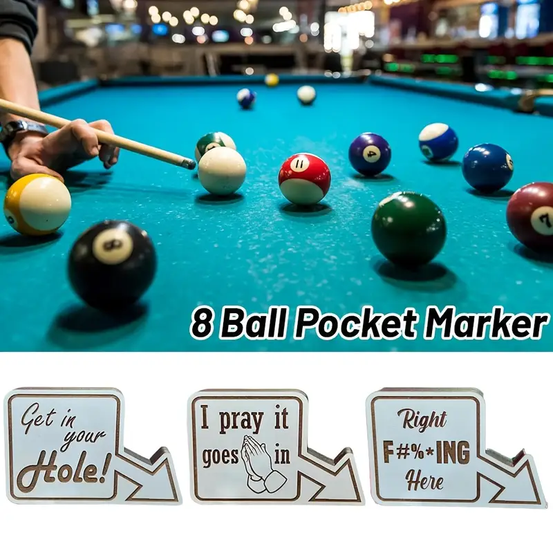 Fun 8 ball pocket markers