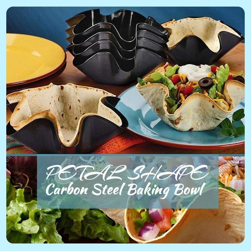 🎁2024 Stocking Stuffer🎁 Petal Shape Carbon Steel Baking Bowl, Buy 4 Save 20%