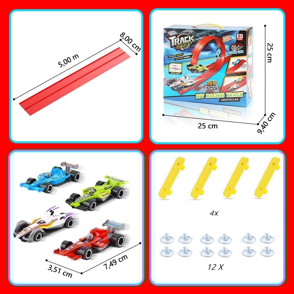 🔥Letzter Tag Verkauf 49% Rabatt🎁 Weihnachten 2025 Überraschungsgeschenk: DIY flexibles Rennbahn-Spielzeug 🚗