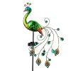 Glintoper Solar Garden Lights, 39 Inch Height Outdoor Metal Peacock Decorative Garden Stakes-Buy 2 Free Shipping