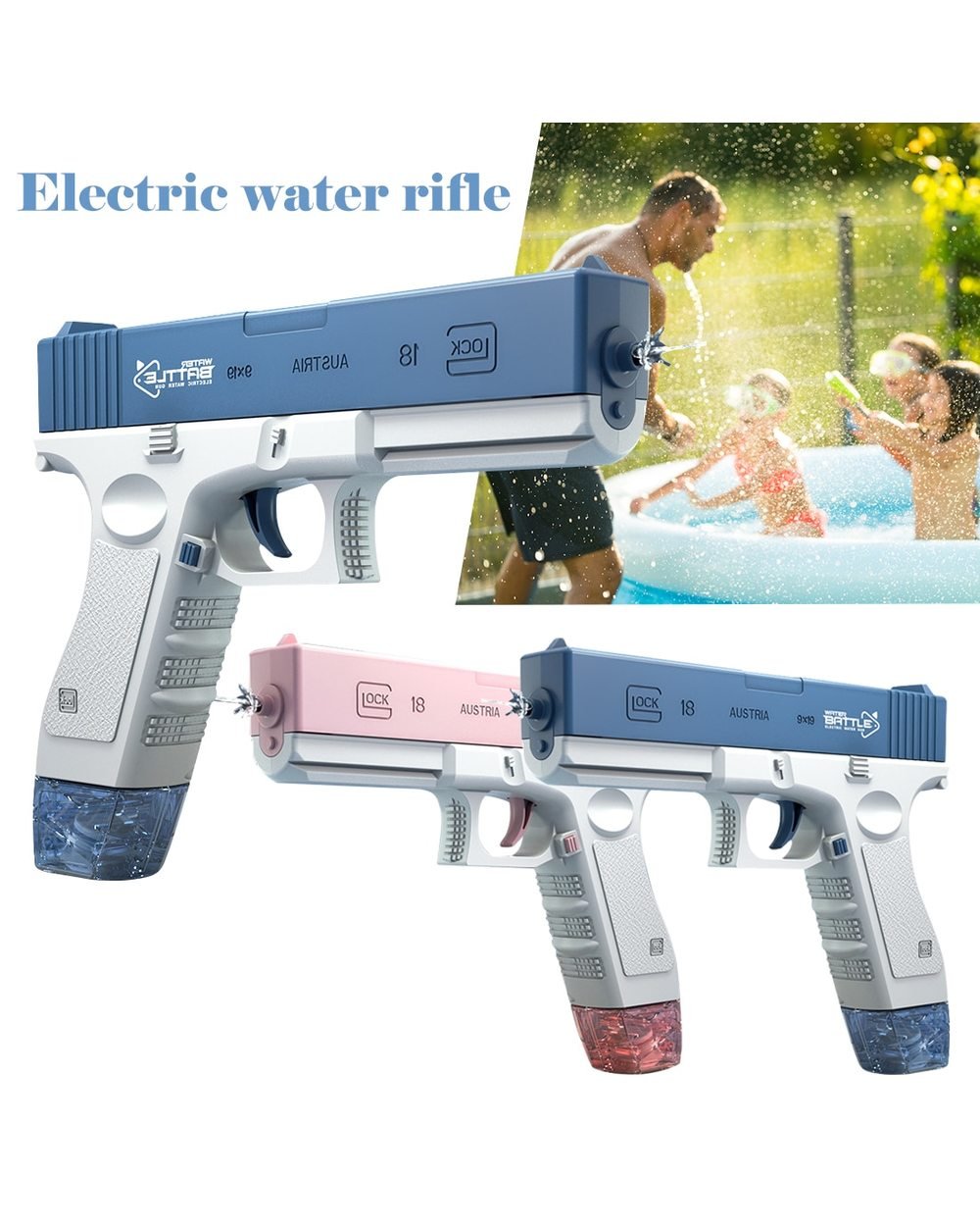 🎁Last Day Promotion SAVE 70% - 2023 New Glock Fast Shooting Water Gun(Buy 2 Free Shipping)