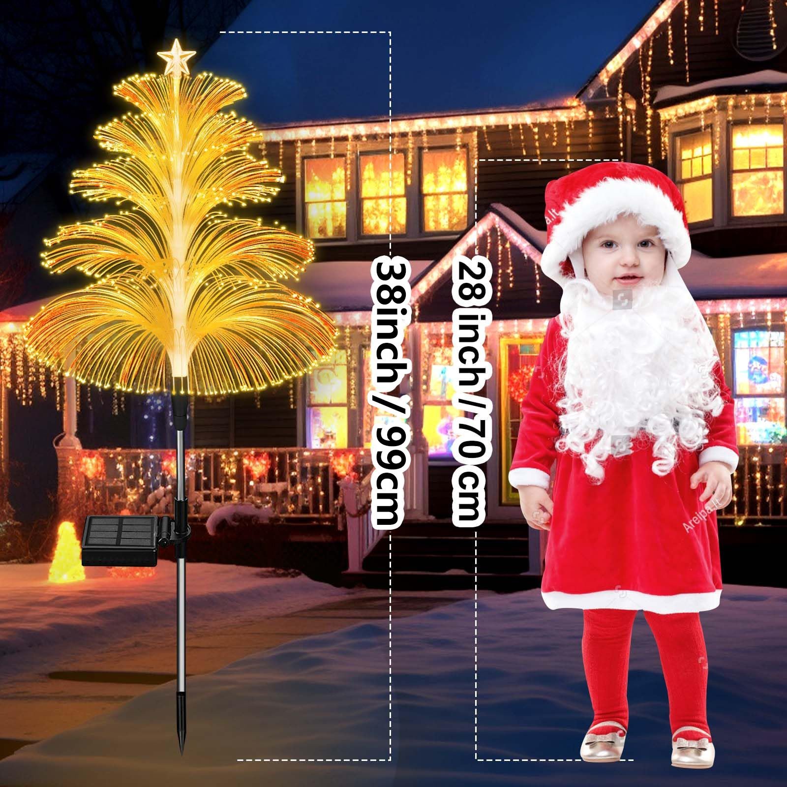 (🎅Early Xmas Offer 1000pcs 50% OFF)🔥 7 Color Changing Christmas Solar Lights🎄