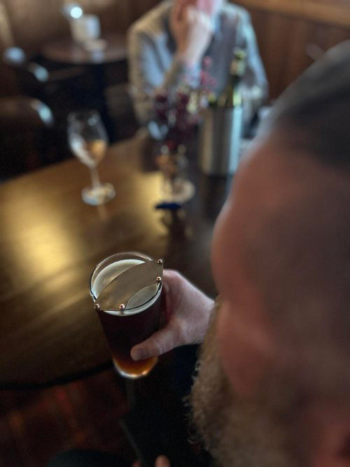 Stainless Steel Mustache Guard for Pint Glasses