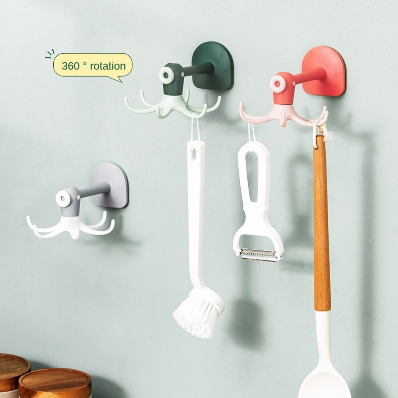 ⚡⚡Last Day Promotion 50% OFF - 360-DEGREE ROTATABLE SIX-CLAW HOOK FOR KITCHEN STORAGE🔥BUY 3 GET 1 FREE
