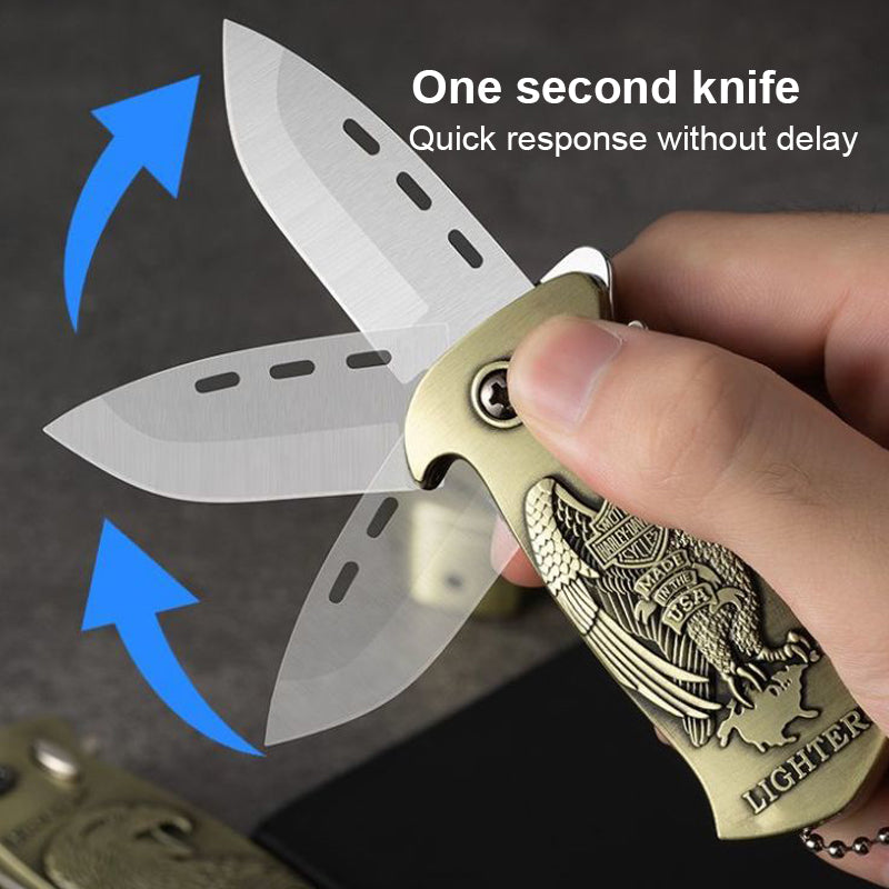 ❄🎄New Year's Special 2025⛄🔔The Ultimate Folding Chef’s Knife with Built-in Lighter