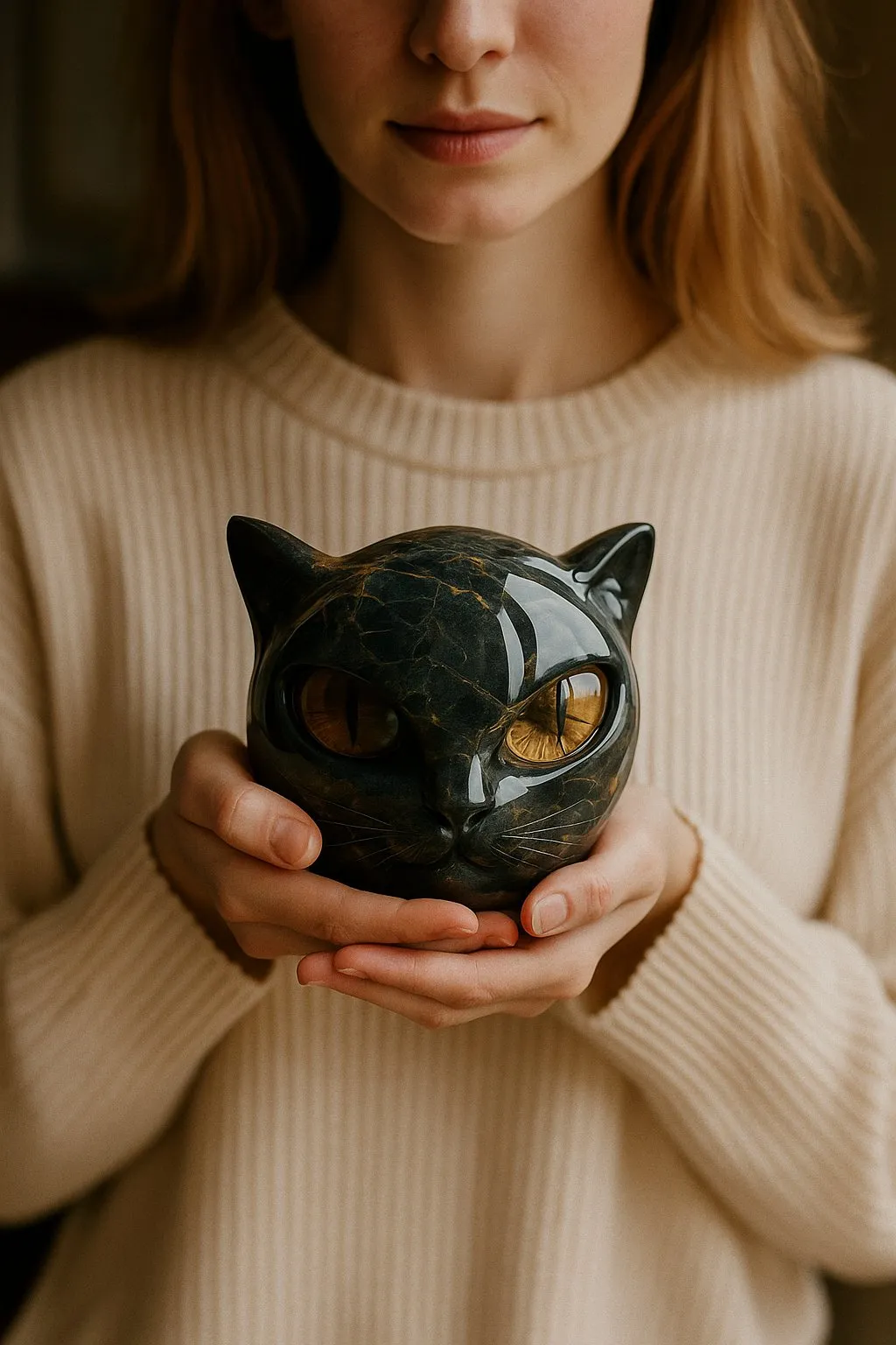 🎁TikTok Last Day Sale - 70% OFF🔥ILuxury Black Cat Stone Sculpture – Elegant Home Décor & Gift-Ready Art Piece