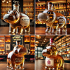 Handmade Cute Mengdoo Hippo Whiskey Bottle (BUY 2 GET FREE SHIPPING)