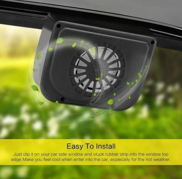 2021 HOT Summer Sale- Solar Power Car Window Fan Automatic Cooling