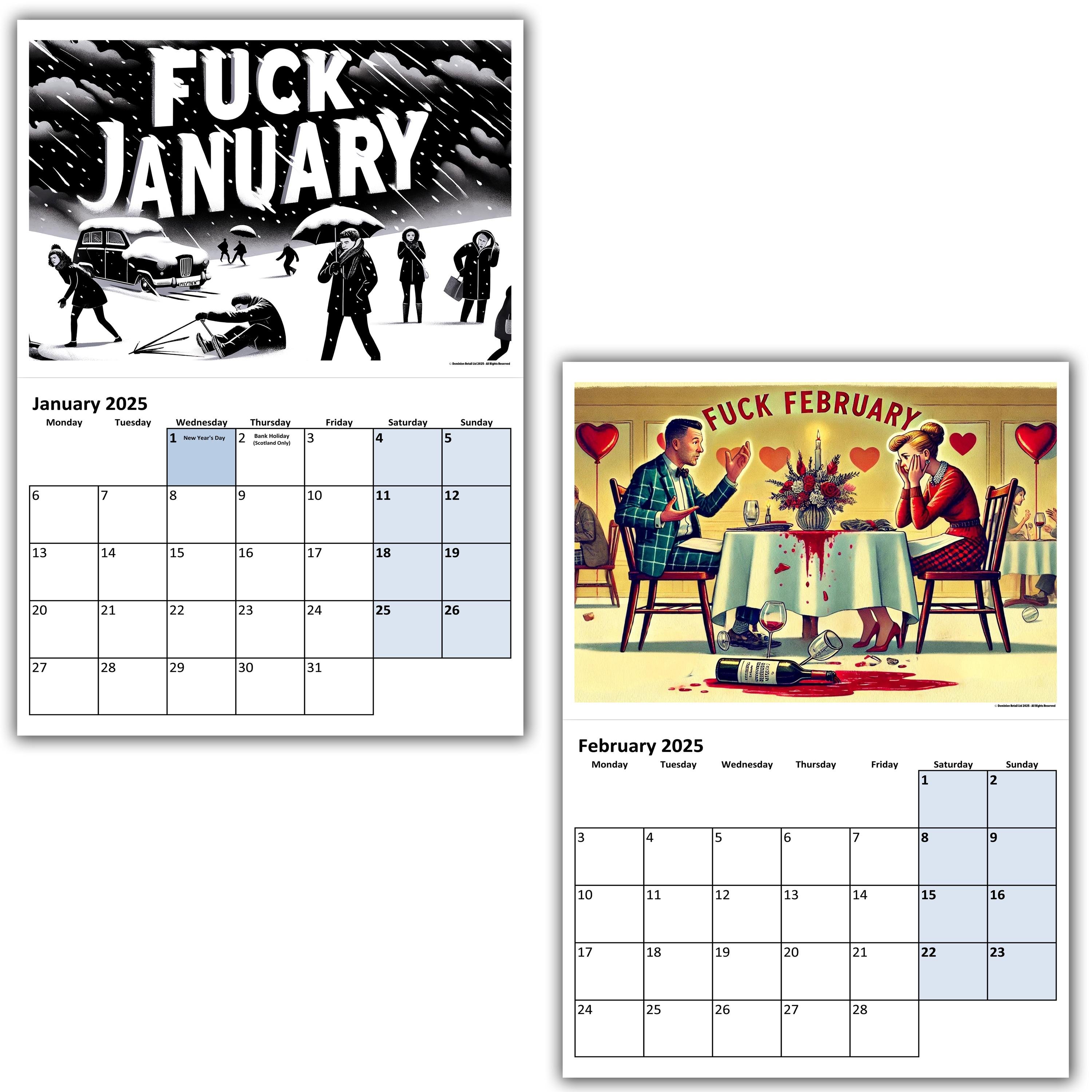 💥LIMITED TIME FLASH SALE💥-2025 Fuck The Year Adult Calendar