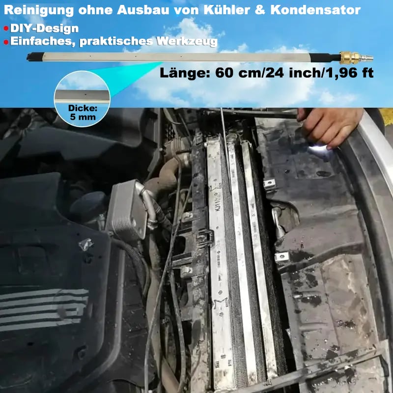 🔥Letzter Tag 50% RABATT -60 cm (23,6 Zoll) verdickter Heizkörper-Reinigungsstab mit Wasser- und Luft-Mehrzweckanschluss