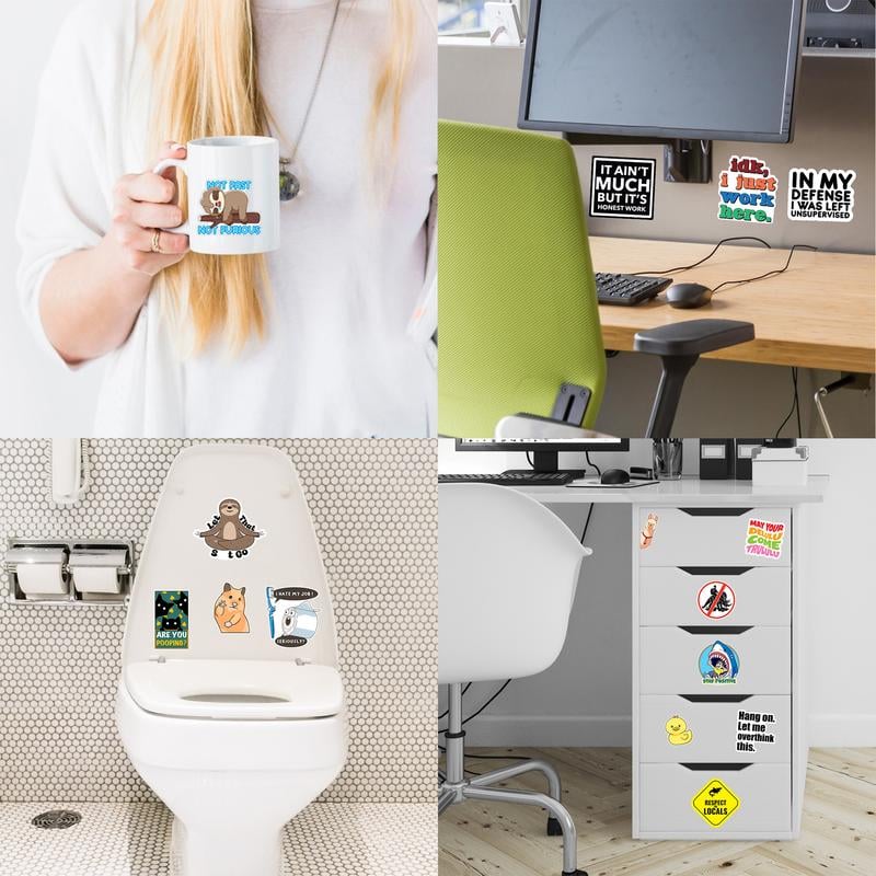 🔥Letzter Tag Aktion 50% RABATT🔥Set mit 130 Aufklebern mit lustigen Sprüchen