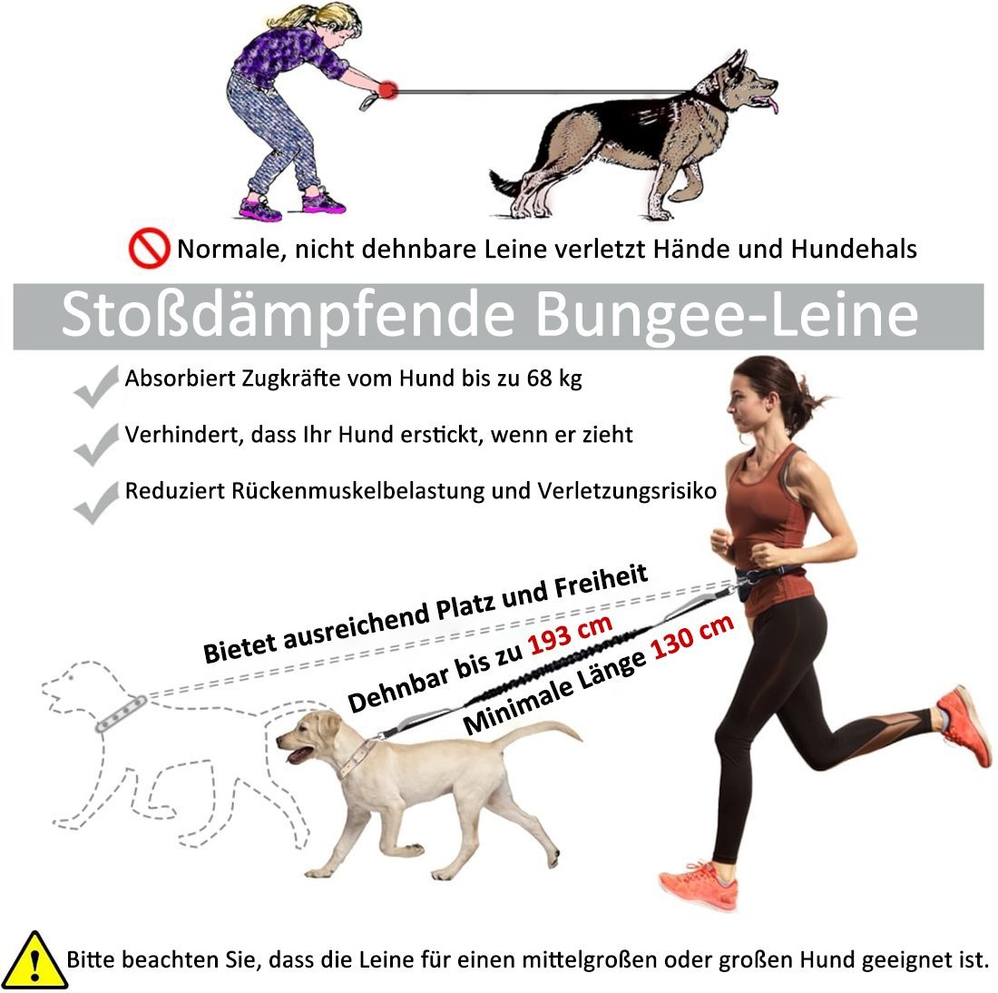 🔥Letzter Tag 49 % RABATT🔥Freihändige Hundeleine mit Reißverschlusstasche