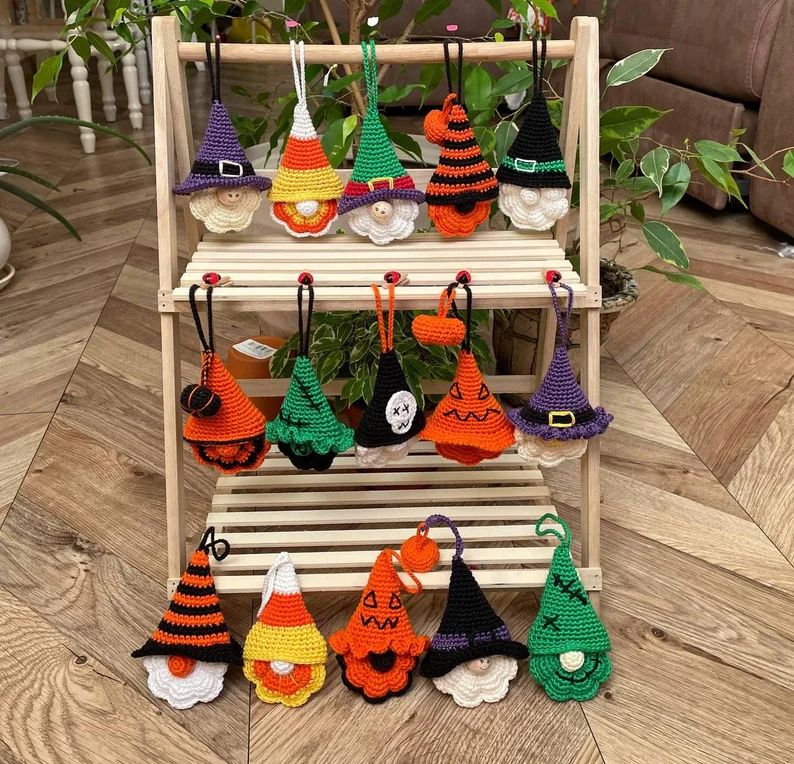 🔥Handmade Halloween Crochet Cute Gnomes