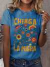 Women's casual Chinga La Migra T-shirt