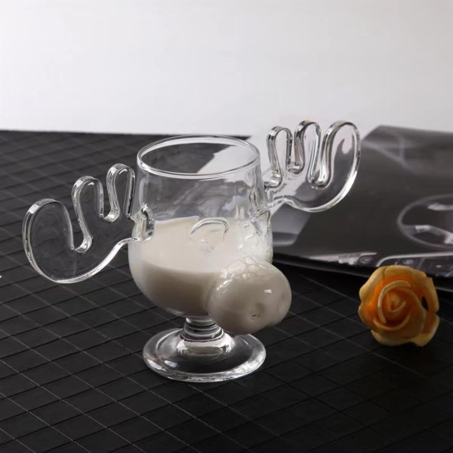 🎄Last Day Promotion 70% 🦌Glass Reindeer Mug⚡Buy 3 Get 1 Free