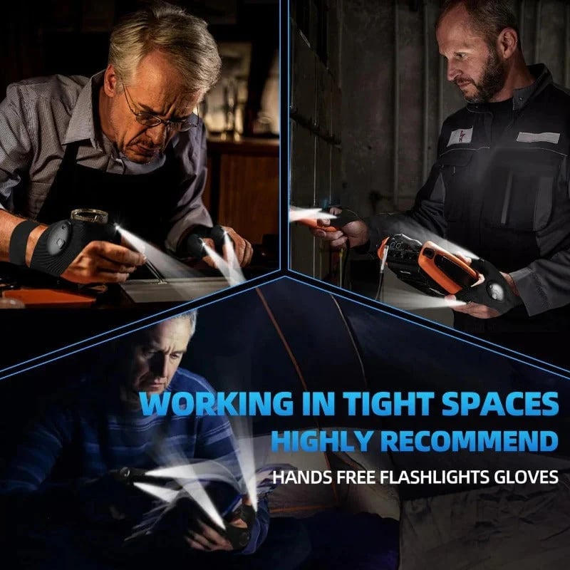 🎁TikTok Last Day Sale - 70% OFF🔥Hands-Free LED Half Finger Gloves