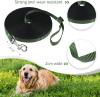 Hi Kiss Dog/Puppy Obedience Recall Training Agility Lead - 15ft 20ft 30ft 50ft 100ft Training Leash - Great for Play, Camping, or Backyard - Black 30ft