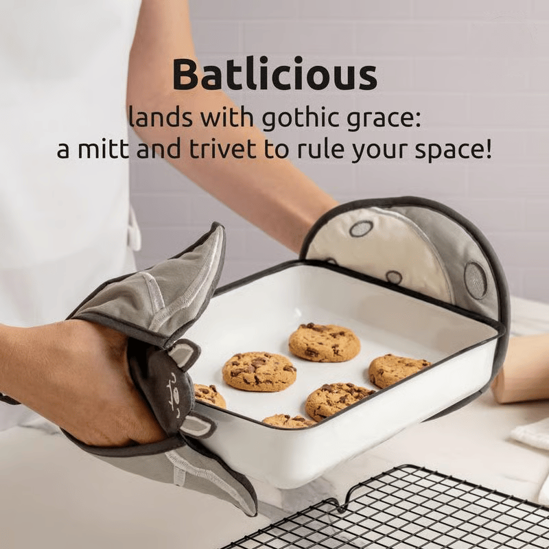 🎁TikTok Last Day Sale - 70% OFF🎉Batlicious Oven Mitts & Pot Holders Set🦇