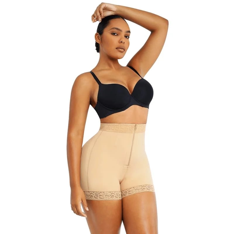 Lace Steel Boned Butt Enhancer Shorts Shapewear