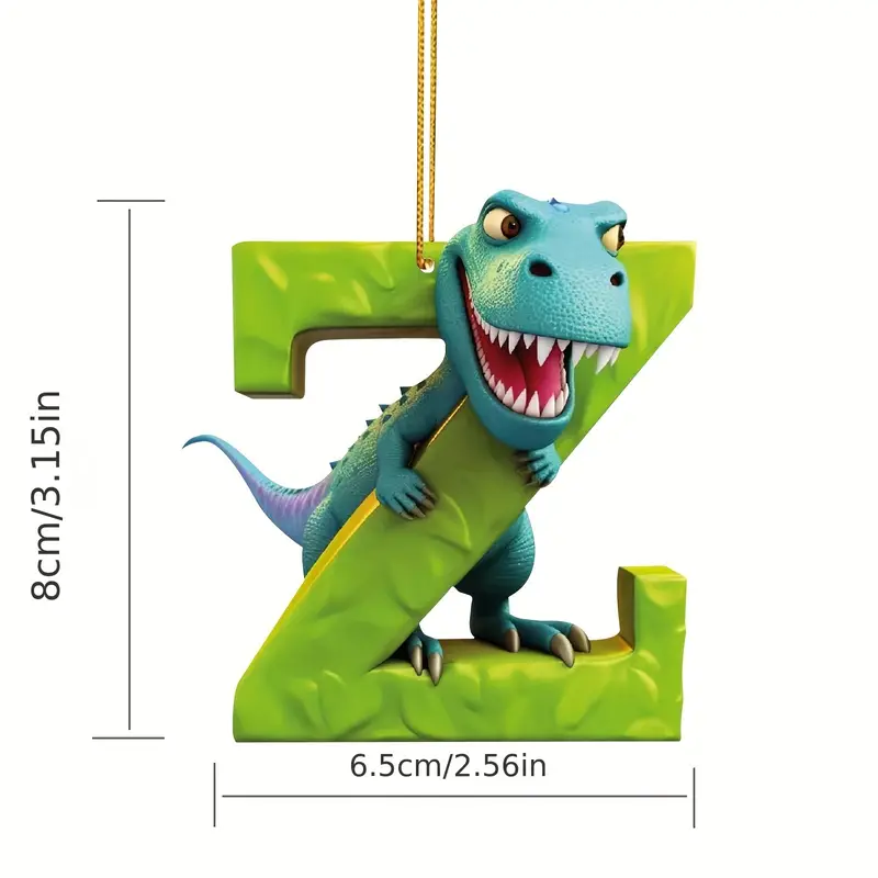 🔥Last Day Promotion - 70% OFF🎁🦖🦖Christmas Dinosaur Alphabet Ornaments🎁Customized By Your Choice Freely