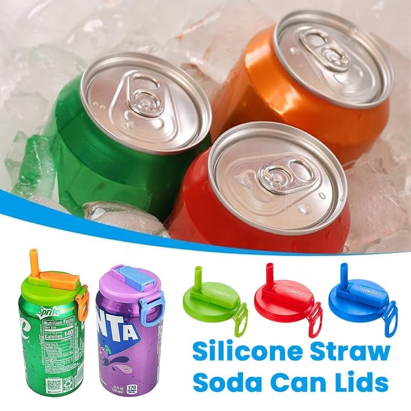 (🎅Christmas Hot Sale - 49% Off) 2024 Silicone Straw Soda Can Lids