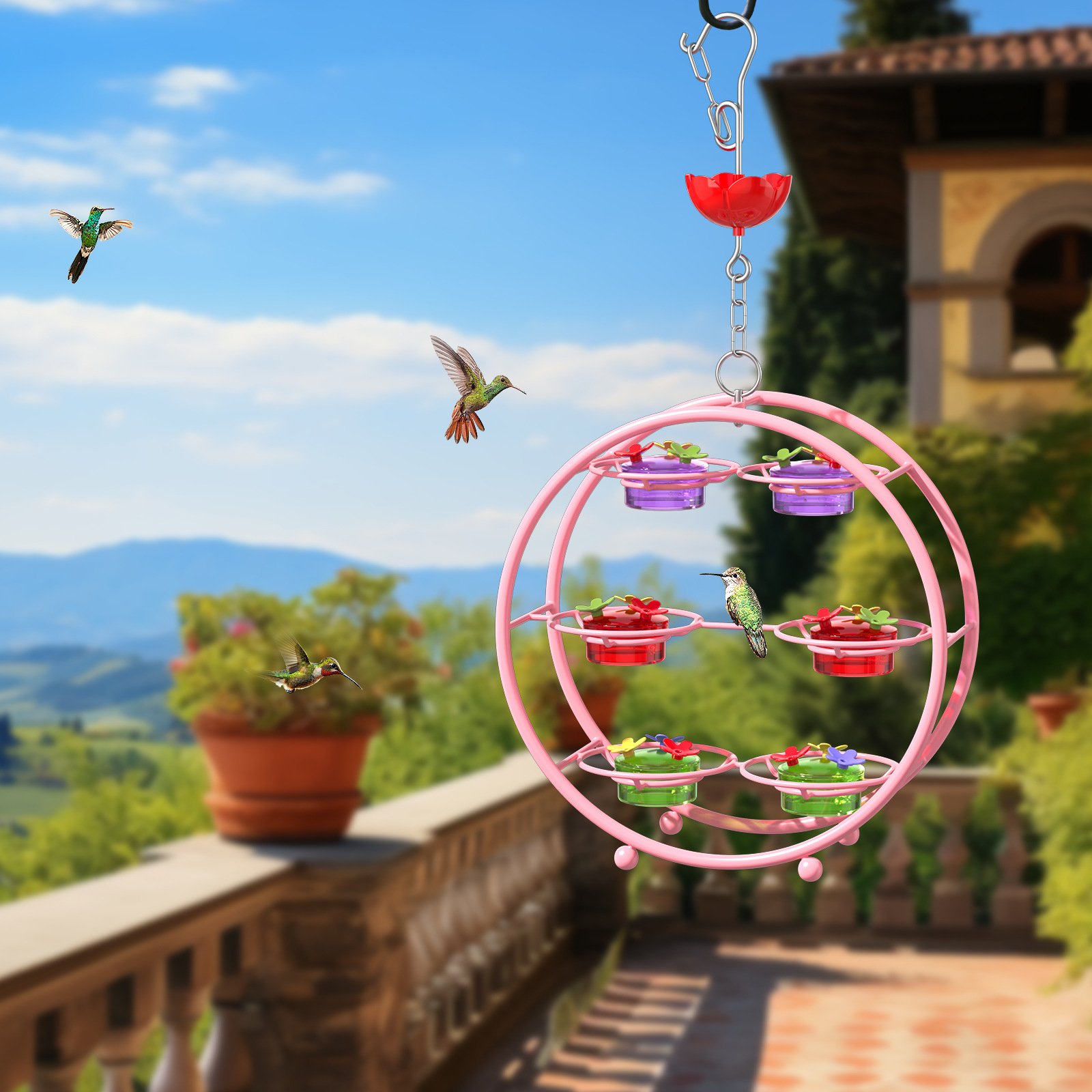 💥LAST DAY SALE 50% OFF💥Pinwheel-Shaped Outdoor Hummingbird Feeder⚡BUY 2 FREE SHIPPING