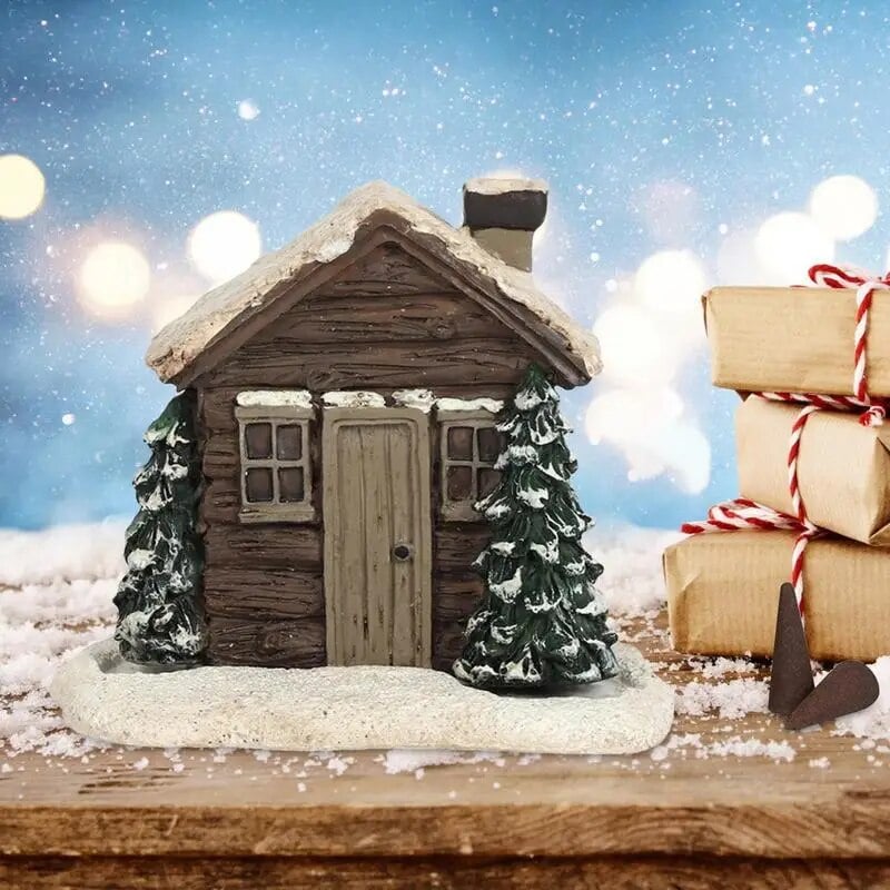 🏠Log Cabin Räuchergefäß mit rauchendem Schornstein🎄Perfektes Weihnachtsgeschenk