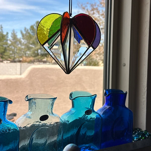 🎖️July 4th Flash Sale: 50% OFF Sitewide! 💕<strong>Handmade<strong> Stained Heart-shaped Suncatcher