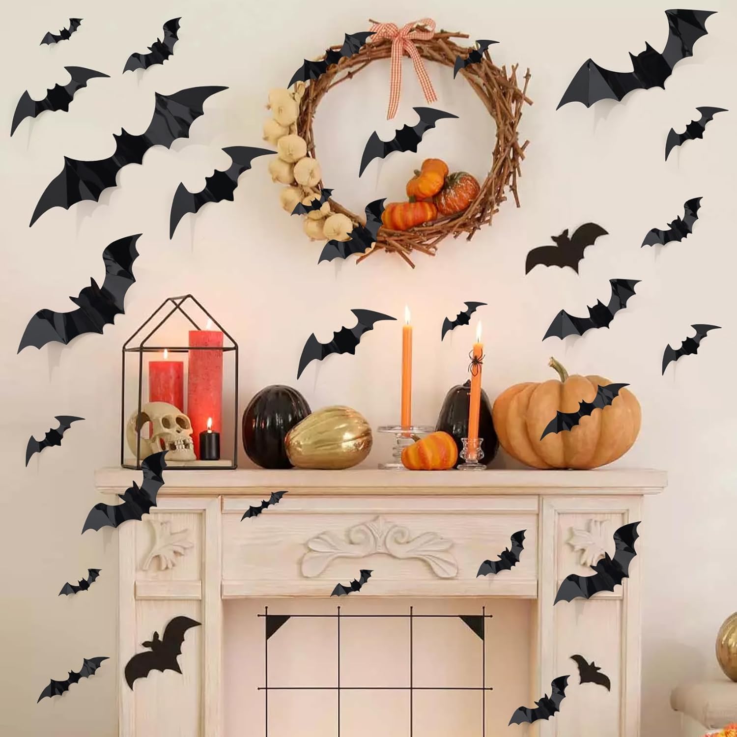 🦇12pcs/set 3D Bat Design LED Decoration