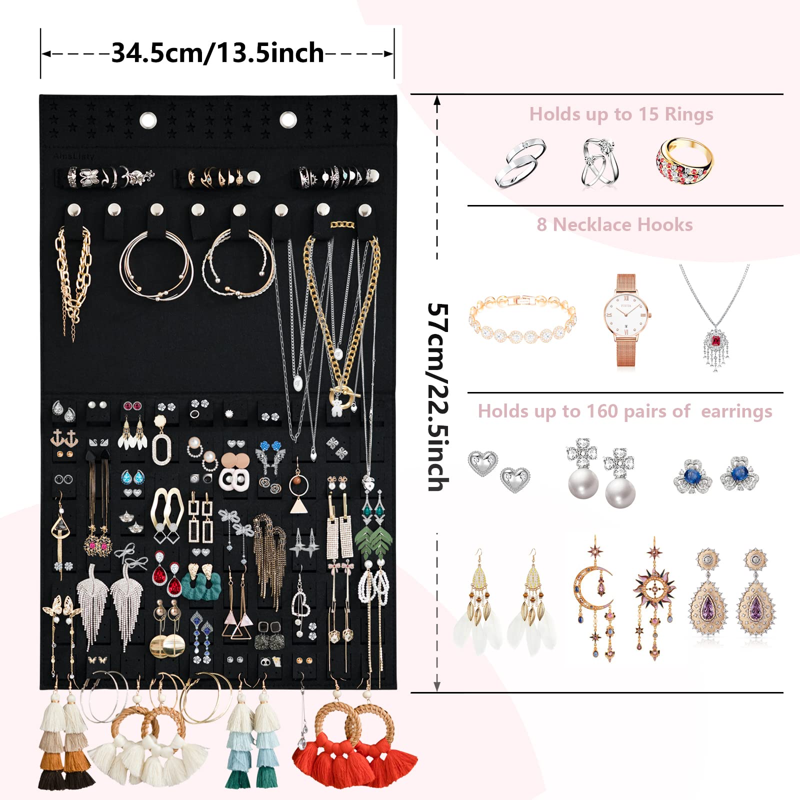 🔥2023 HOT SALE - Felt Hanging Jewelry Organizer-BUY 2 GET FREE SHIPPING