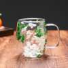 🎁TikTok Last Day Sale - 70% OFF🎄🌸Transparent Double Glass Flower Tea Cup