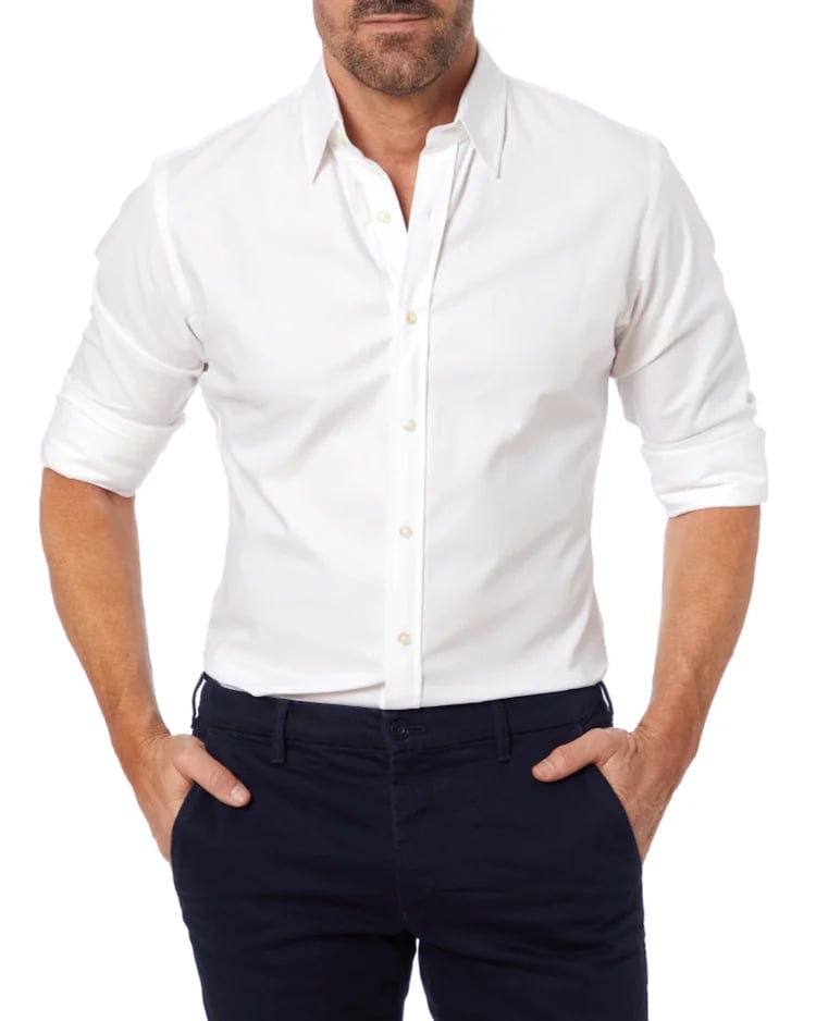 Oxford Stretch Zip Shirt (Buy 2 Free Shipping)