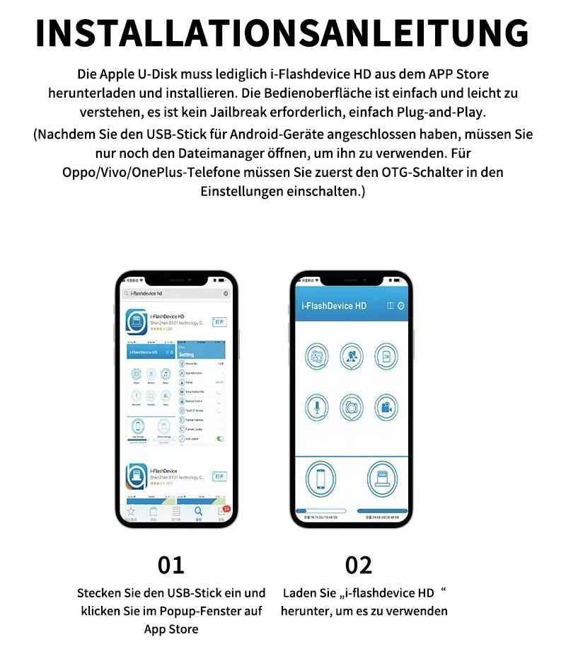 🔥Heißer Verkauf-49% Rabatt - [Multifunktional] Vier-in-Eins-Flash-Laufwerk für Mobiltelefone mit großer Kapazität