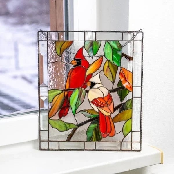 🌷Venta de Primavera - 49% OFF🌷 Acrílico Vitral Cardenal🦜🦜Compra 2 Envío Gratis