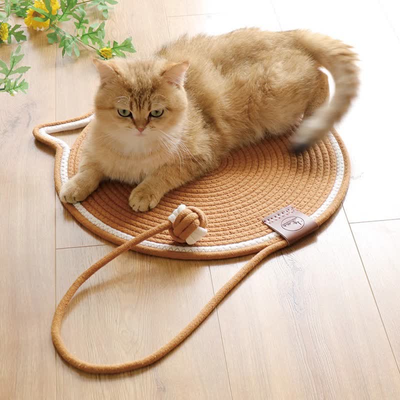 Handmade Natural Cotton Rope Cat Scratch Pad