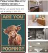 Funny 'Are You Pooping?' Bathroom Wall Decor