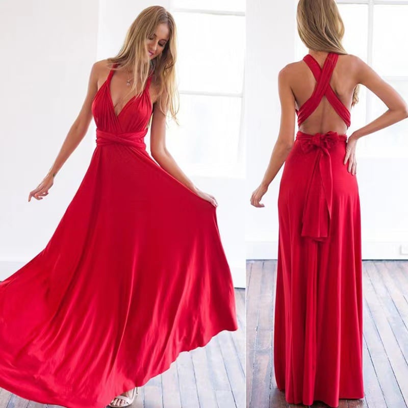 🔥Last Day 49% OFF - Versatile and Sexy Strap Wrap Dress - Bridesmaid Dress