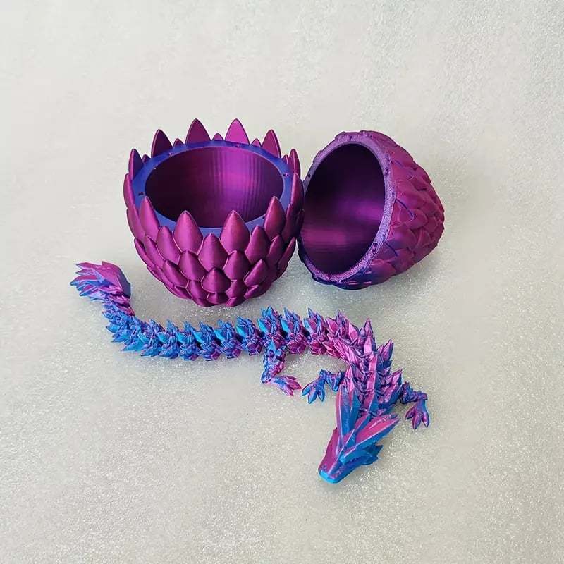 🐉3D-Printed Articulated Crystal Dragon