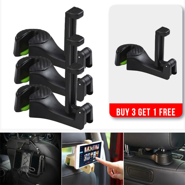 (🔥Clearance Sale - 65% OFF) Car Seat Rear Hook with Mobile Phone Holder ，Buy 3 Get Extra 10% OFF