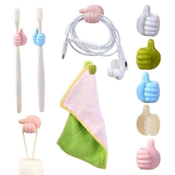 (🌲Early Christmas Sale- 49% OFF) Creative Thumbs Up Shape Wall Hook - 🎁BUY 5 GET 8 FREE (65PCS)&Free Shipping