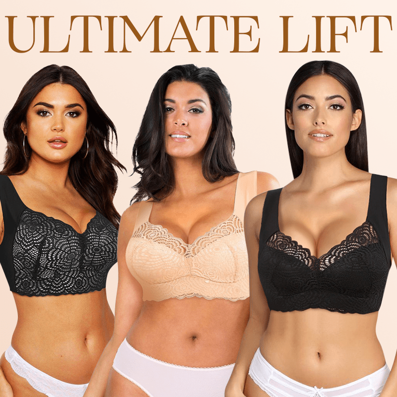 Ultimate Lift Full-Figure Seamless Lace Cut-Out Bra, Comfortable and Breathable Without Restraint