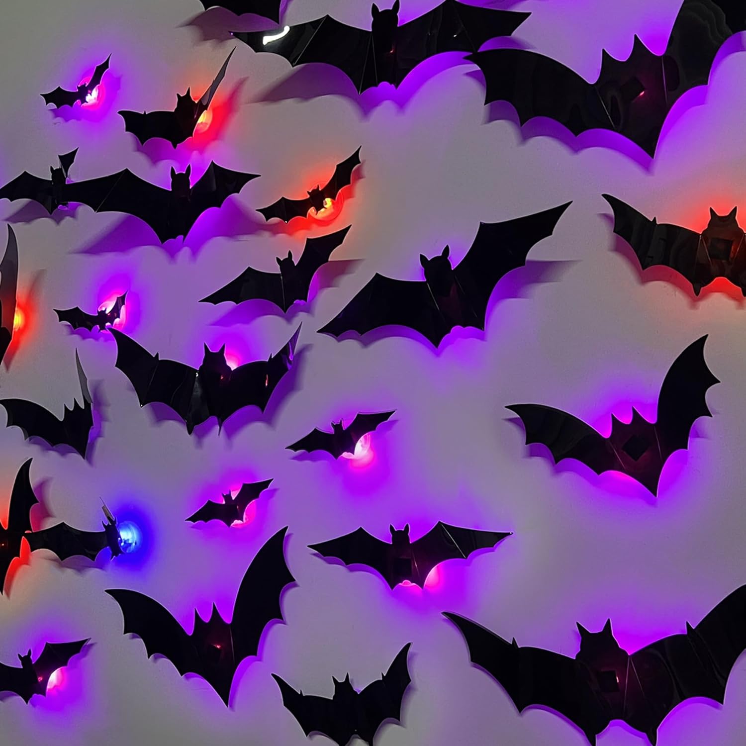 🦇12pcs/set 3D Bat Design LED Decoration