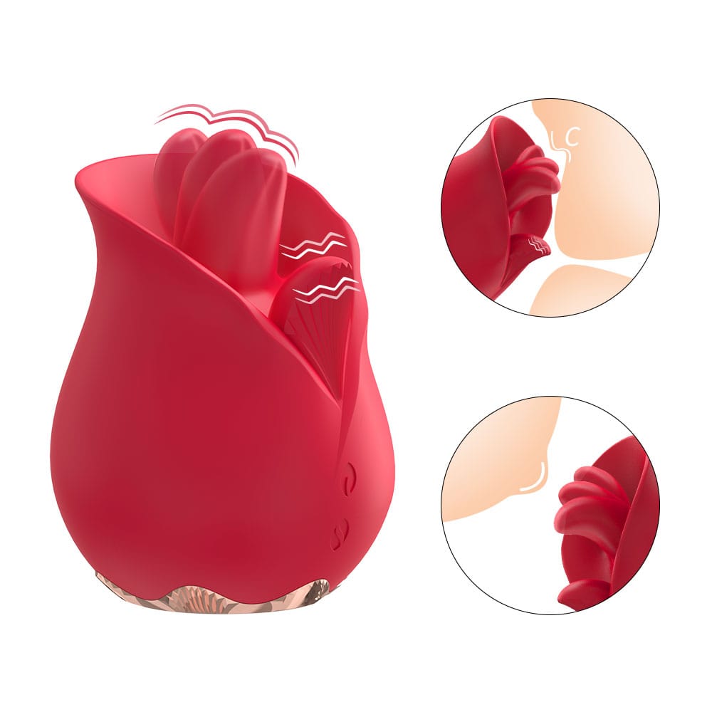 Roman 9 Frequency Tongue-licking Rose Toy