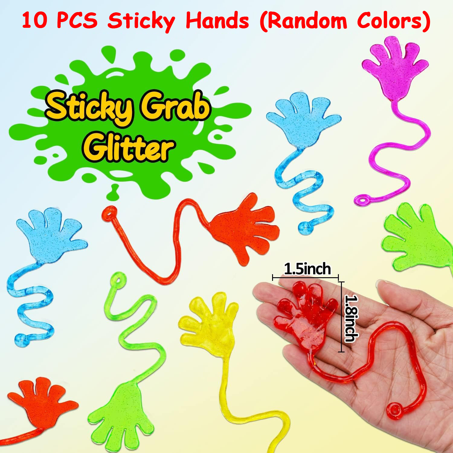 Sticky Hands Toy Random Color(10 PCS A SET)