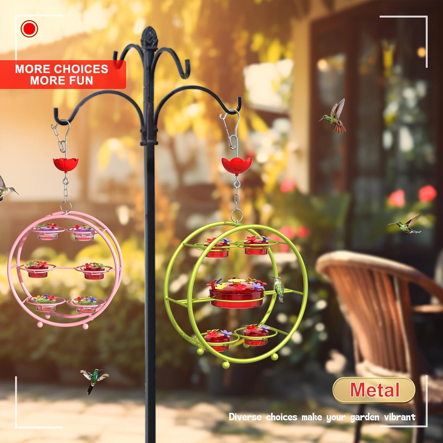 💥LAST DAY SALE 50% OFF💥Pinwheel-Shaped Outdoor Hummingbird Feeder⚡BUY 2 FREE SHIPPING