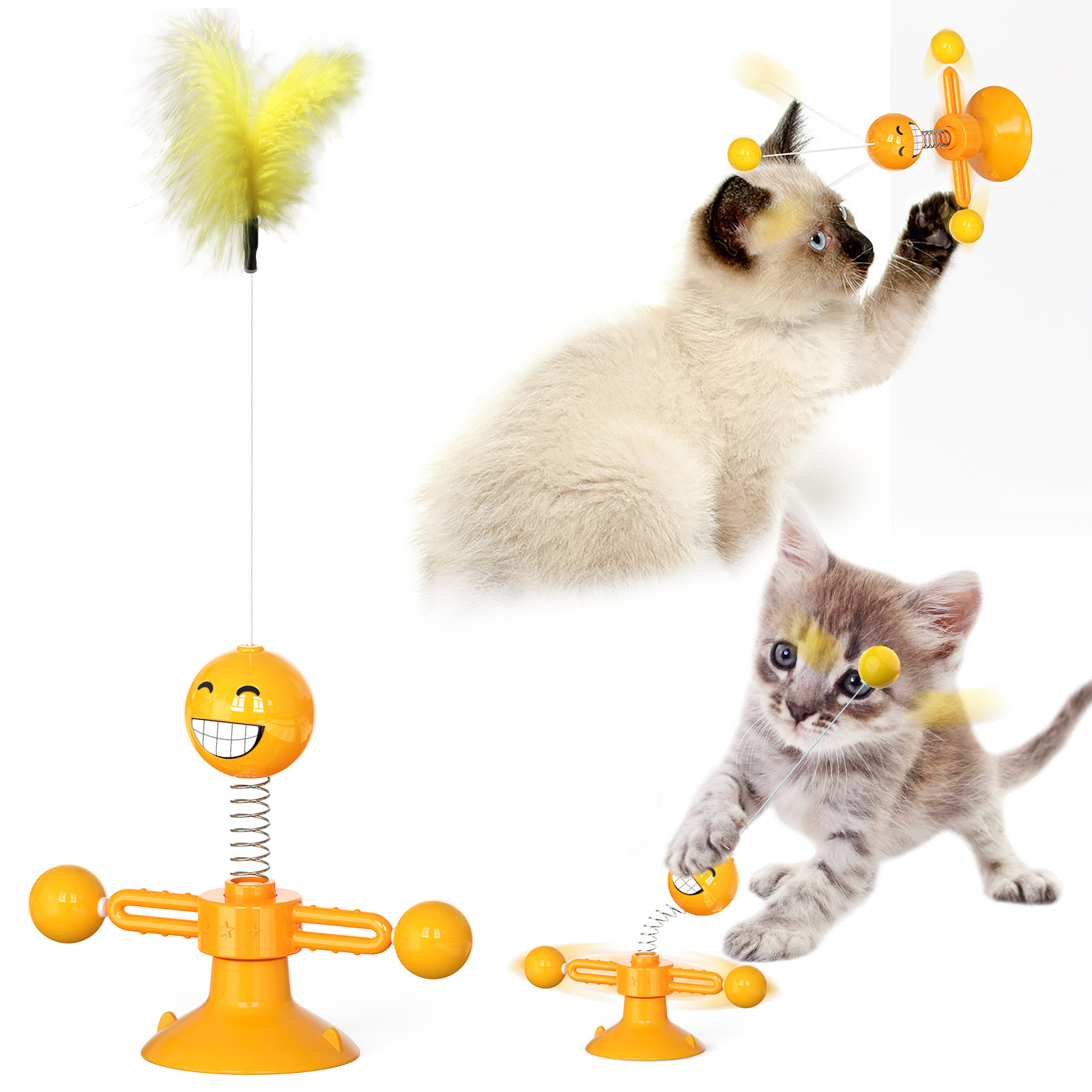 🎁 Best Gift For Cats 🎁 50% OFF Spring Human Turn Cat Toy, Buy 2 Free Shipping
