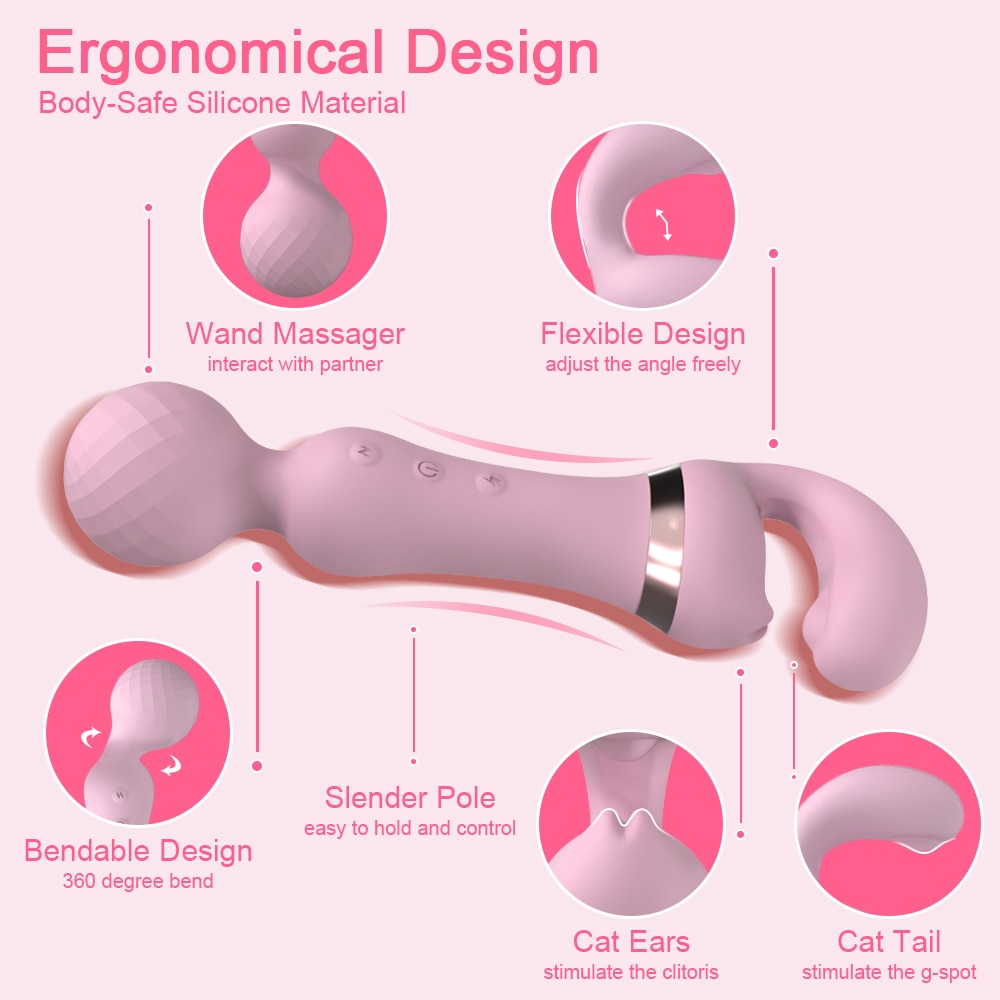 SHEMESIX - Female Masturbation Wand Clitoral Stimulator Couple Flirt Orgasm Vibrator